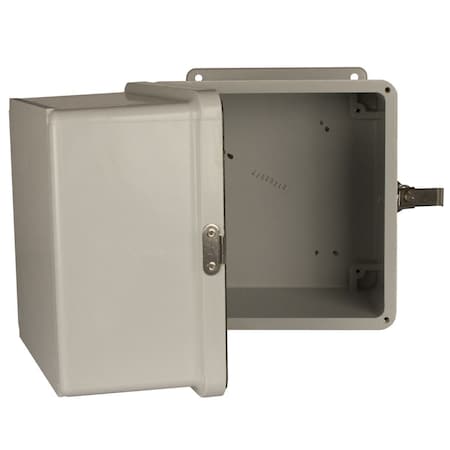 Wiegmann Padlockable Latch Electrical Enclosures, 10 in H, 8 in D, 8 in W, 4X, Fiberglass HW-J100808XD